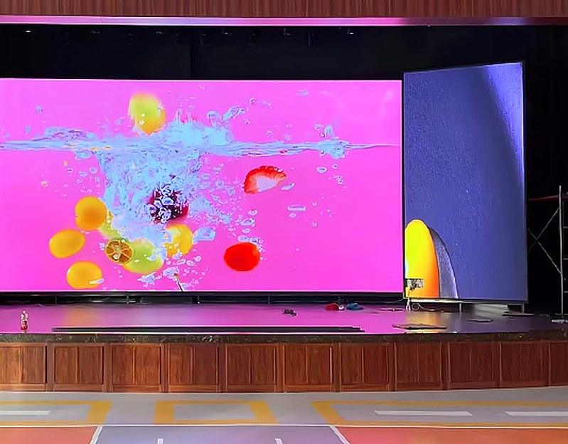 LED video wall on a hall stage
